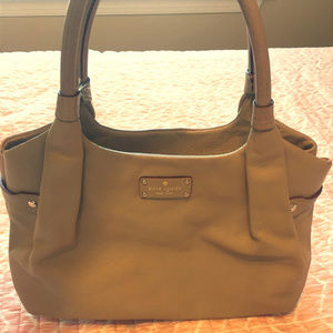 Kate Spade Stevie Leather Shoulder Bag Tan